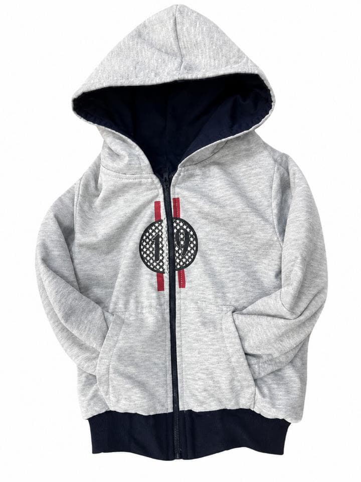 Chaqueta infantil con capota y cremallera
